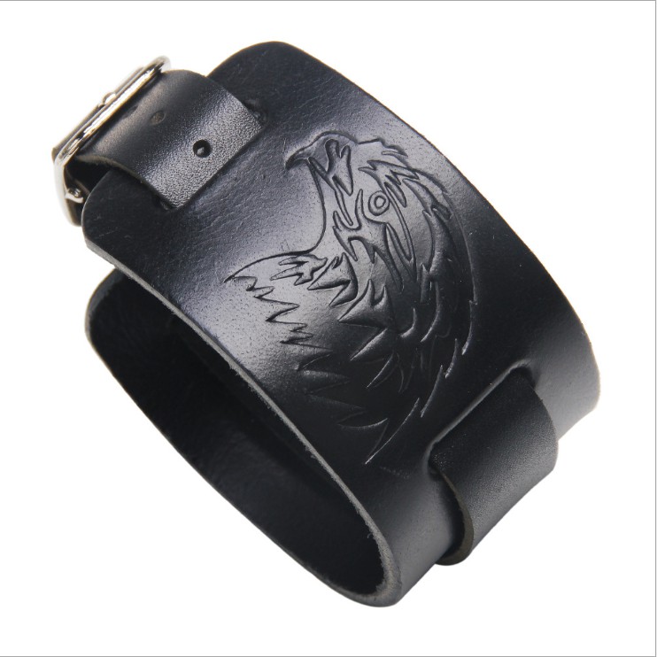 Vòng Tay Nam Da Punk Đại Bàng [ FREE SHIP ]