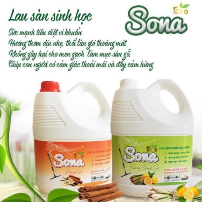 Nước Lau Sàn SoNa 3,6kg Hương Chanh Xả