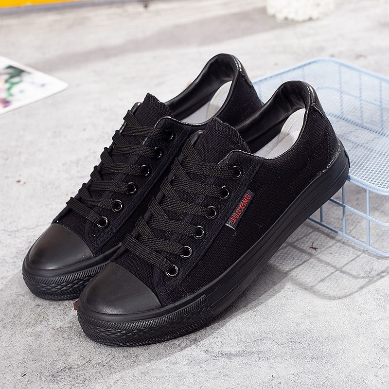Giày Thể Thao Canvas Đế Bằng Thiết Kế Quai Dán Thoáng Khí Hàng Mới Cho Nữ