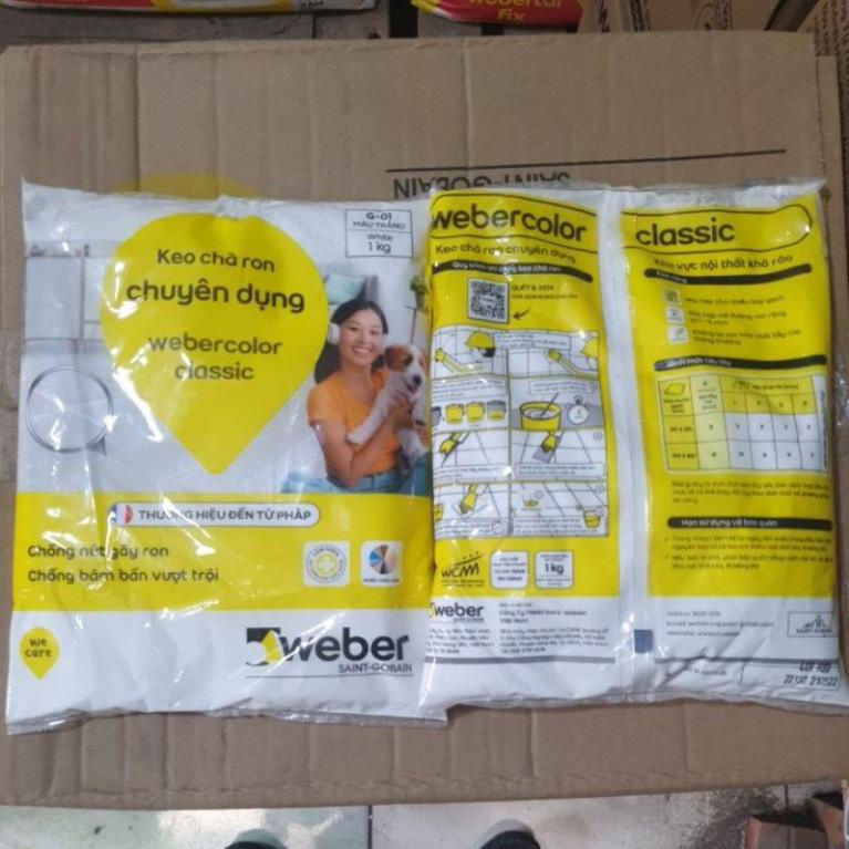 Keo chà ron Weber màu Trắng 1Kg