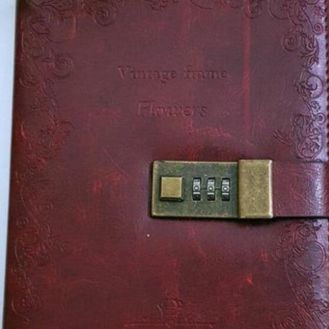 Sổ bìa da khóa mã số Vintage khổ A5 viết nhật ký cực chất 78825
