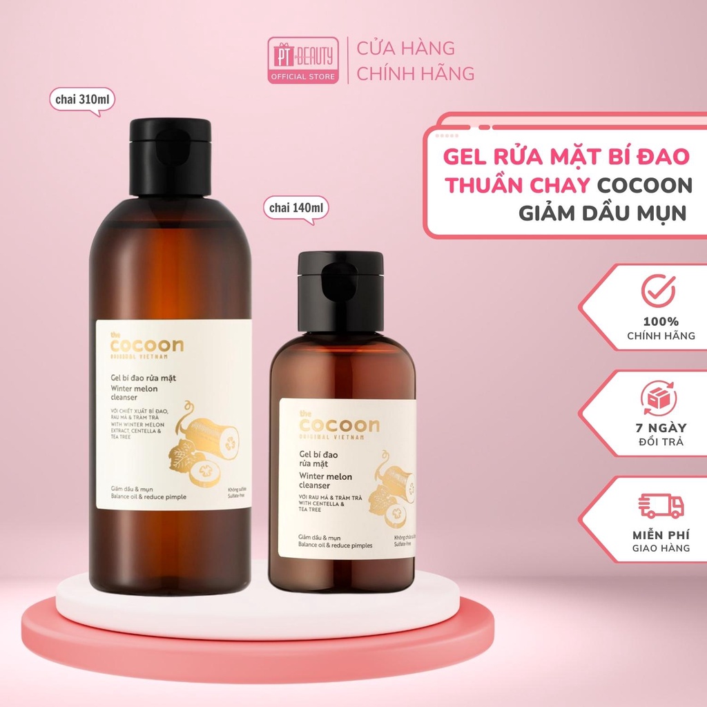 Gel Rửa Mặt Bí Đao Thuần Chay Cocoon Giảm Dầu Mụn