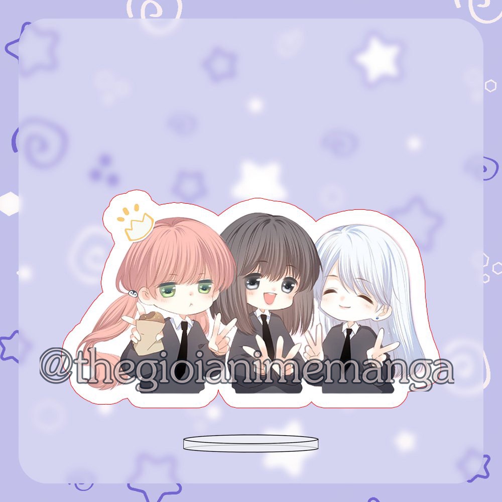 ( MINI ) Standee mini 3cm CON TIM RUNG ĐỘNG manhwa anime chibi mica trưng bày