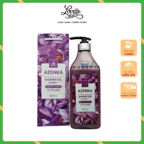 Sữa tắm nước hoa AZENKA - Trắng da dưỡng thể thơm lâu suốt 24h - Chai 850ml ♥️ SUATAMAZK