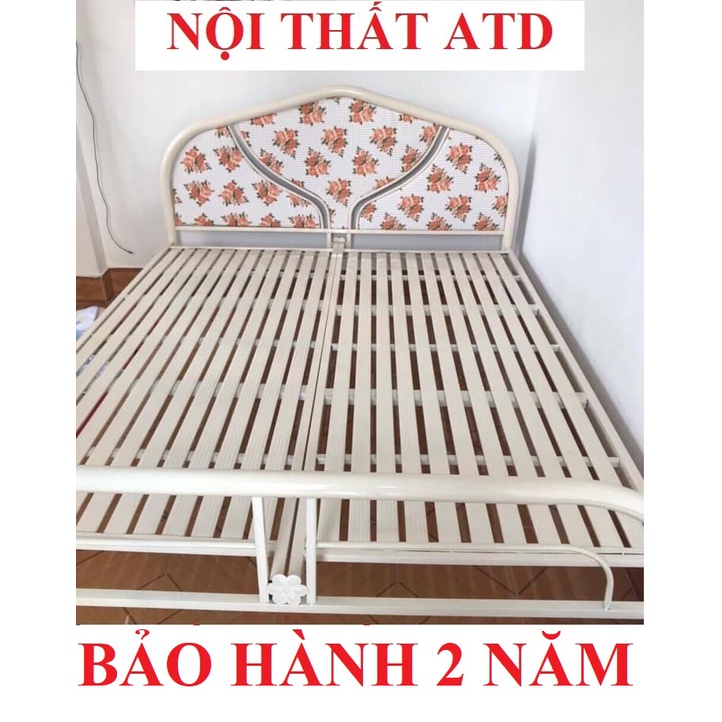 giường sắt đơn, giường sắt dày dặn 80cm 1m 1m2 1m4 1m6 1m8 dài 2m bảo hành 2 năm