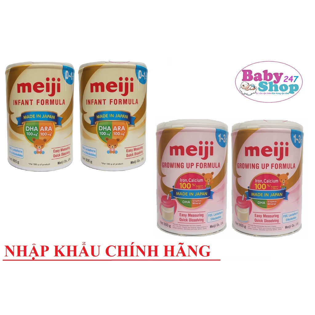 Combo 2 Hộp Sữa Meiji Số 0/3 800g nhập khẩu (date mới 2026)