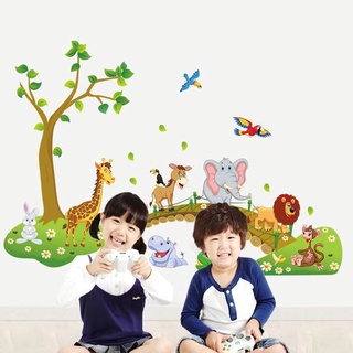 Decal dán tường Thú qua cầu