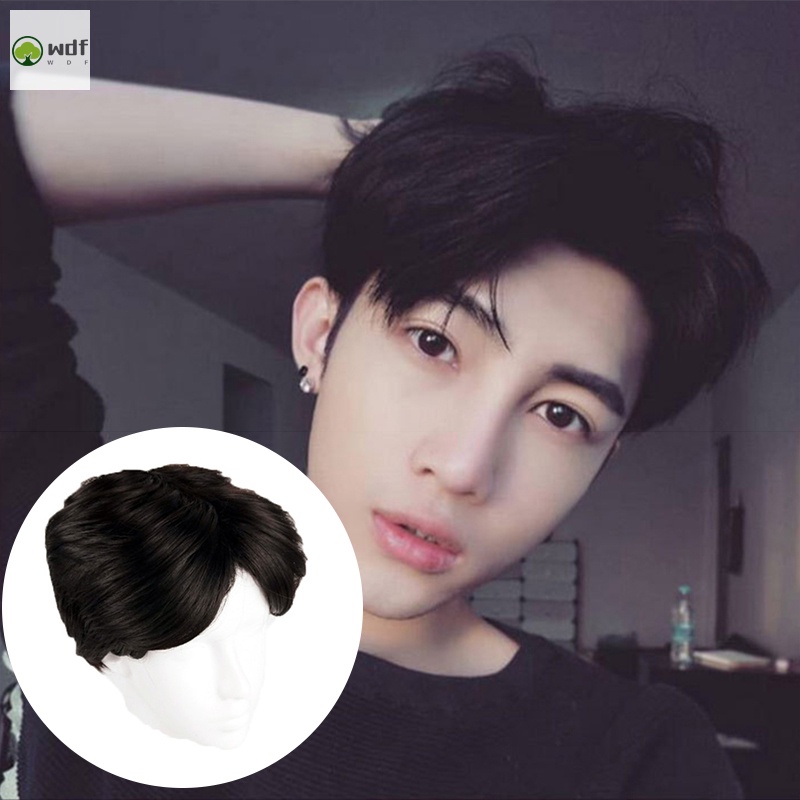 Bộ tóc giả đen dài 15cm dành cho nam