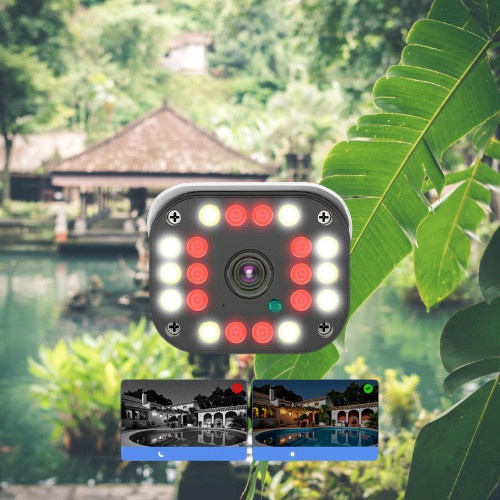 Camera yoosee wifi giám sát ngoài trời 4 râu 5.0/3.0MP 20 đèn thế hệ mới, xoay 360 độ, có màu ban đêm, đàm thoại 2 chiều