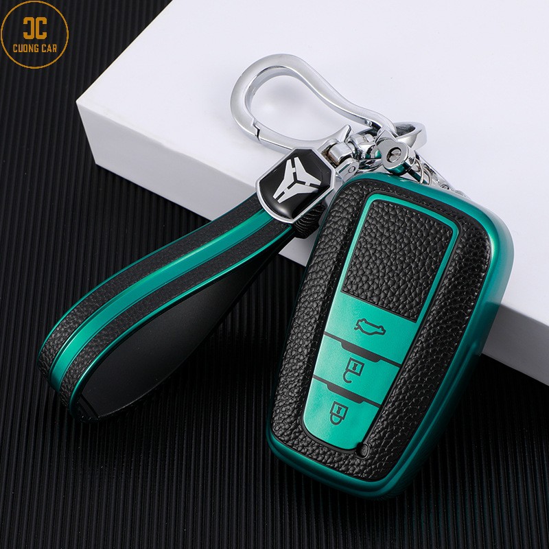 Ốp khóa xe Toyota Camry, Fortuner, Toyota Crolla Cross, Altis  - Chất liệu Da TPU