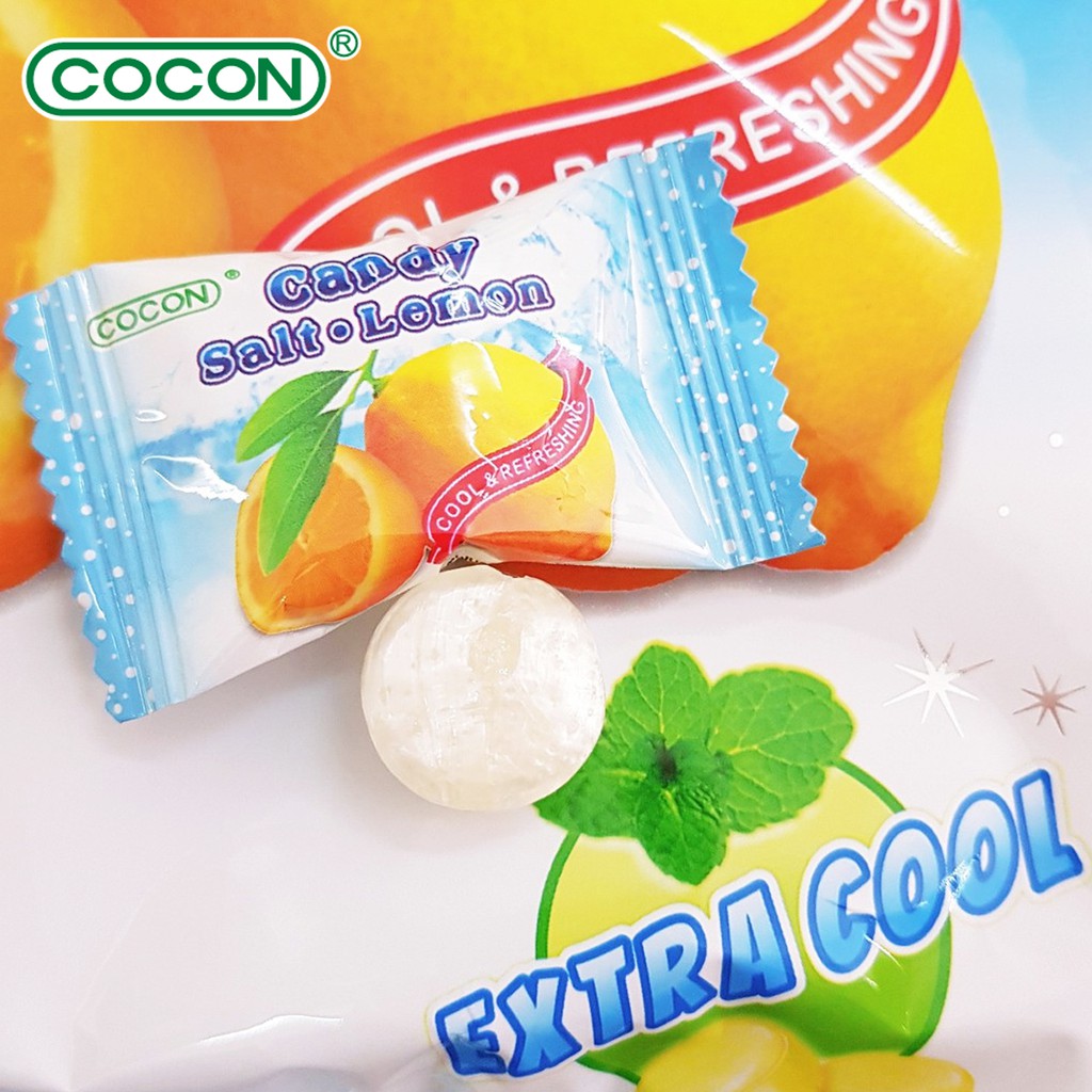 KẸO CHANH MUỐI BẠC HÀ MENTHOL LEMON SALT CANDY COCON 150 GRAM