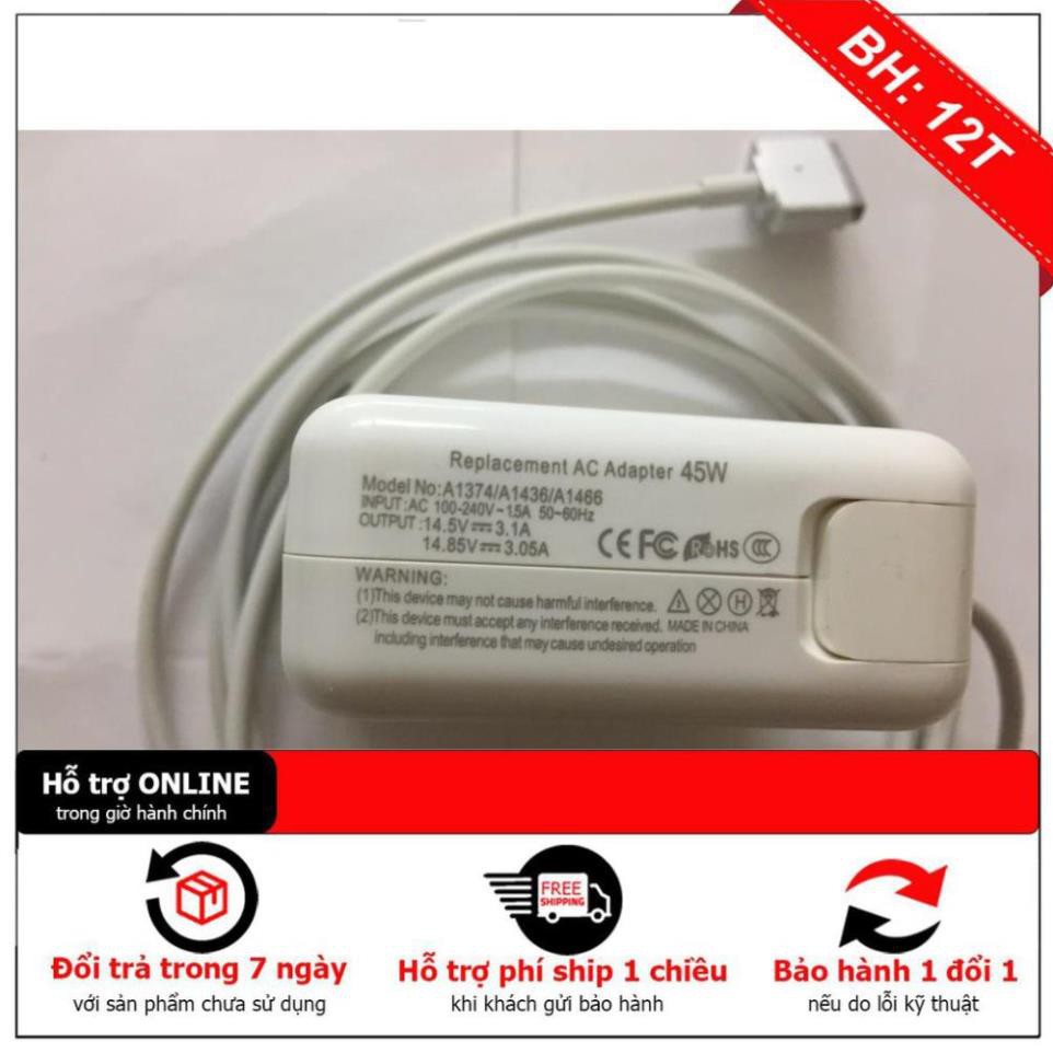 [BH12TH] Sạc Macbook Air 14.85V-3.05A- 45W- magsafe 2 - Hàng OEM Loại 1