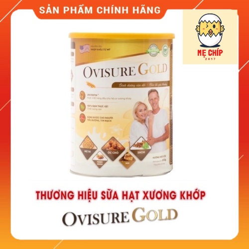 Sữa hạt xương khớp Ovisure Gold lon 650g chính hãng