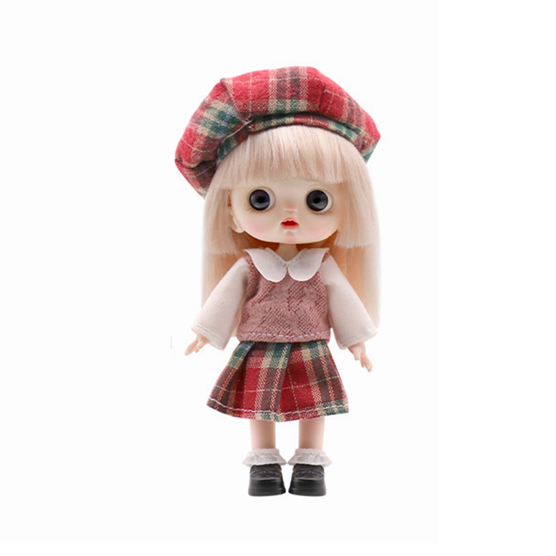 Bộ Búp Bê Barbie 14cm Phong Cách Nhật Bản Tỷ Lệ 1/12 OB11 Làm Quà Tặng Cho Bé Gái