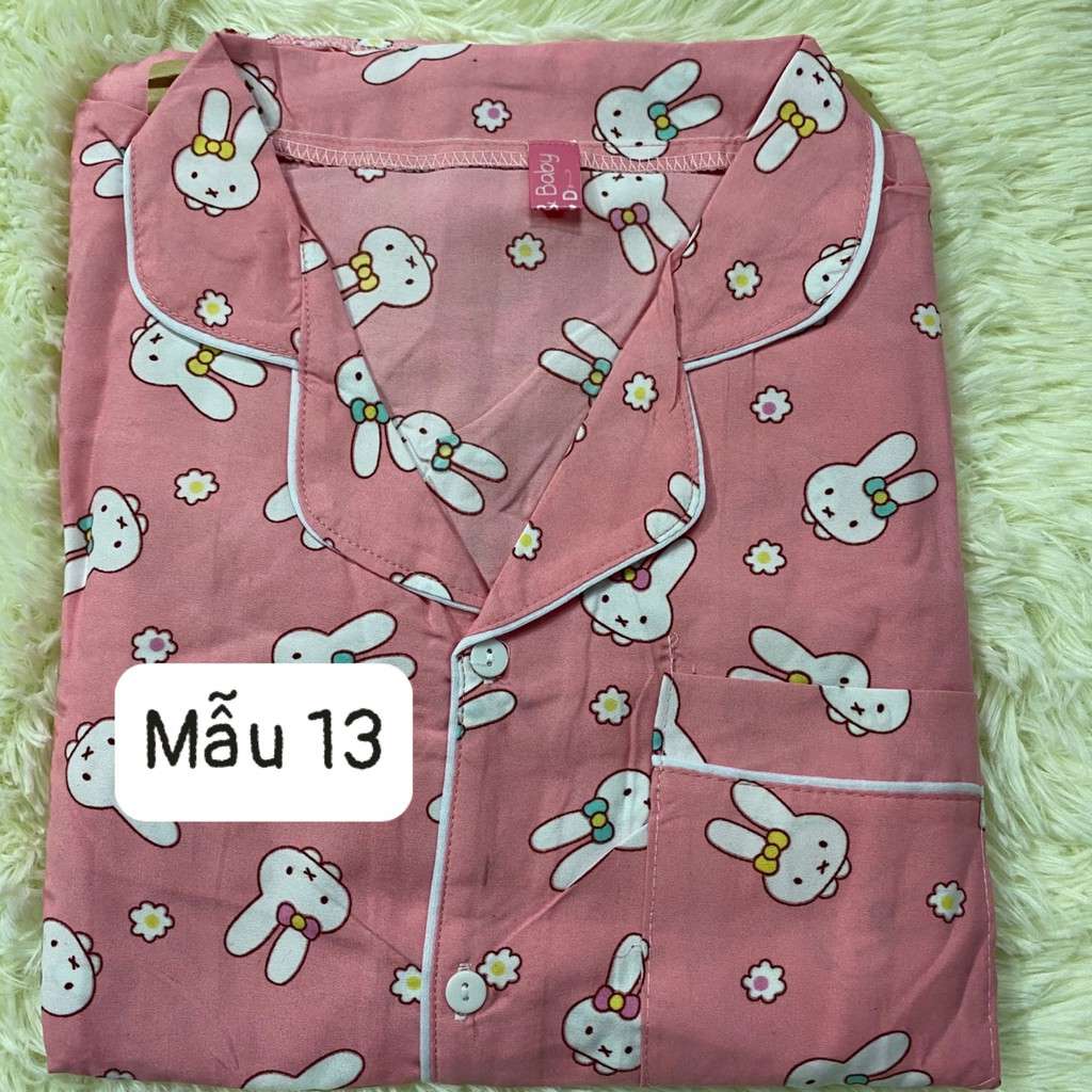 Bộ đồ bầu và sau sinh PIJAMA  thiết kế họa tiết siêu xinh  2 chức năng BPJM930 (Bộ có khóa hoặc túi như hình)