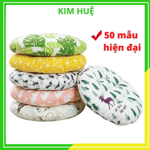 Đệm ngồi bệt tròn 3d, nệm lót ghế vuông ngồi bàn trà kiểu nhật bông trắng cực êm (nhiều mẫu lựa chọn)