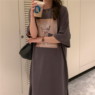 Đầm suông nữ form rộng siêu đẹp in hình như mẫu sang xịn mịn đẹp lung linh năng động dễ thương trending ttds0042