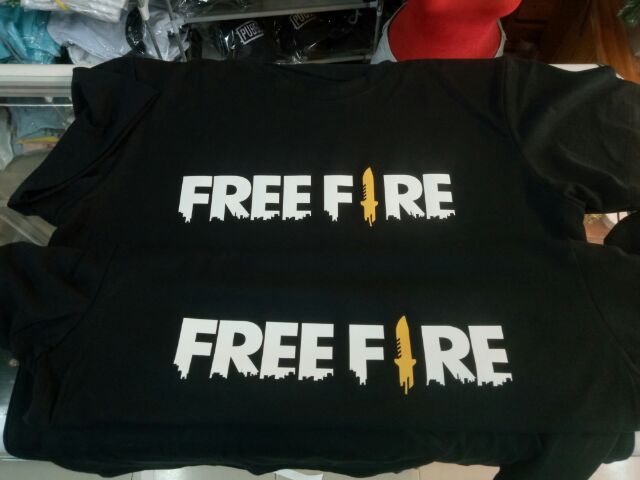 Combo Áo và Nón Games Free Fire Đen Cotton Thái
