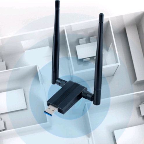[CÓ SẴN] USB Thu sóng WIFI 5G nhỏ gọn dành cho laptop máy bàn làm việc mà không bắt được wifi, Tốc độ 1200Mbps