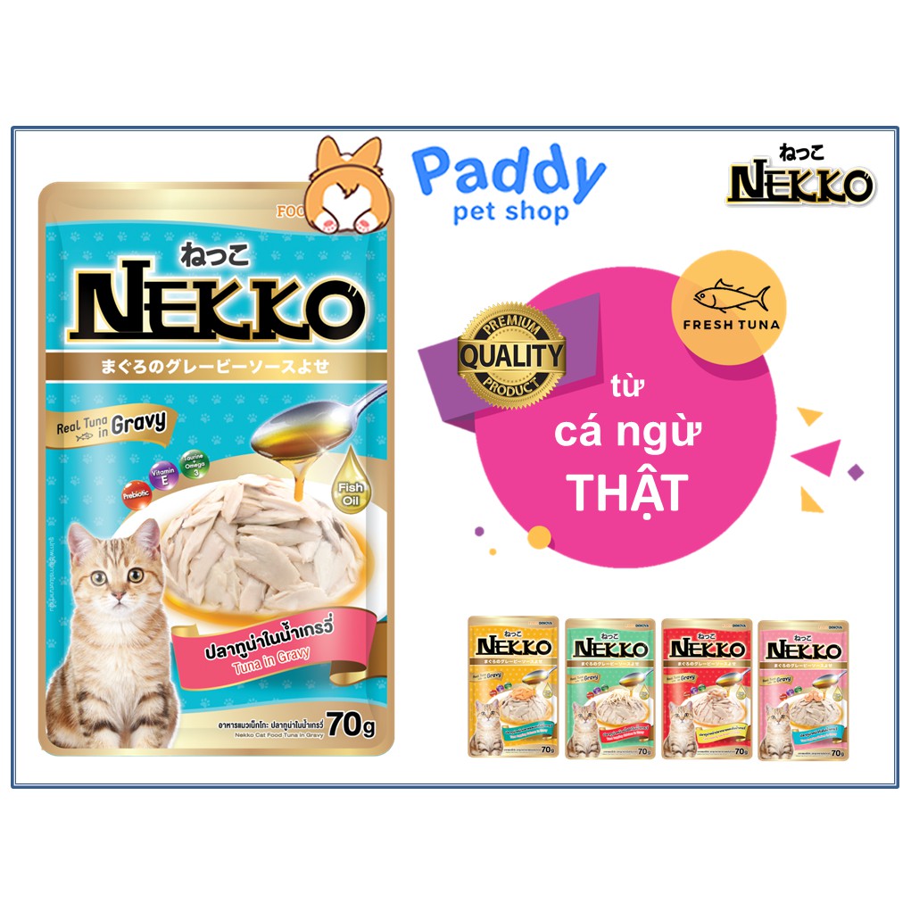 Pate Nekko Sốt Gravy Cho Mèo Mọi Lứa Tuổi (70g)