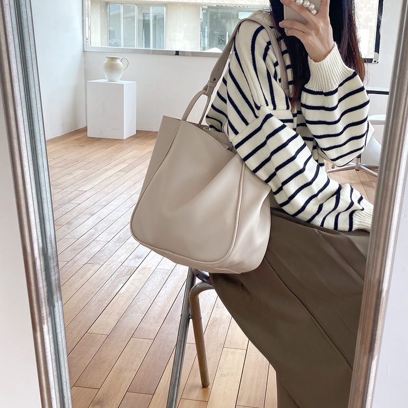 [CÓ SẴN] TÚI TOTE DA DUNG TÍCH LỚN RETRO CHO NỮ PHONG CÁCH HÀN QU