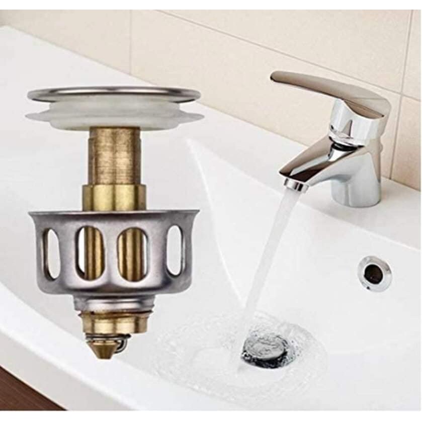 Nắp đậy lỗ thoát nước bồn rửa Lavabo sang trọng tiện dụng thay thế nắp lật nắp cao su cũ bồn rửa mặt