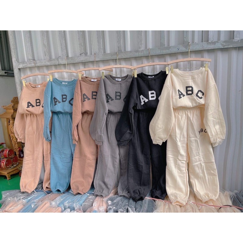 Bộ nỉ cotton ABC H2B776