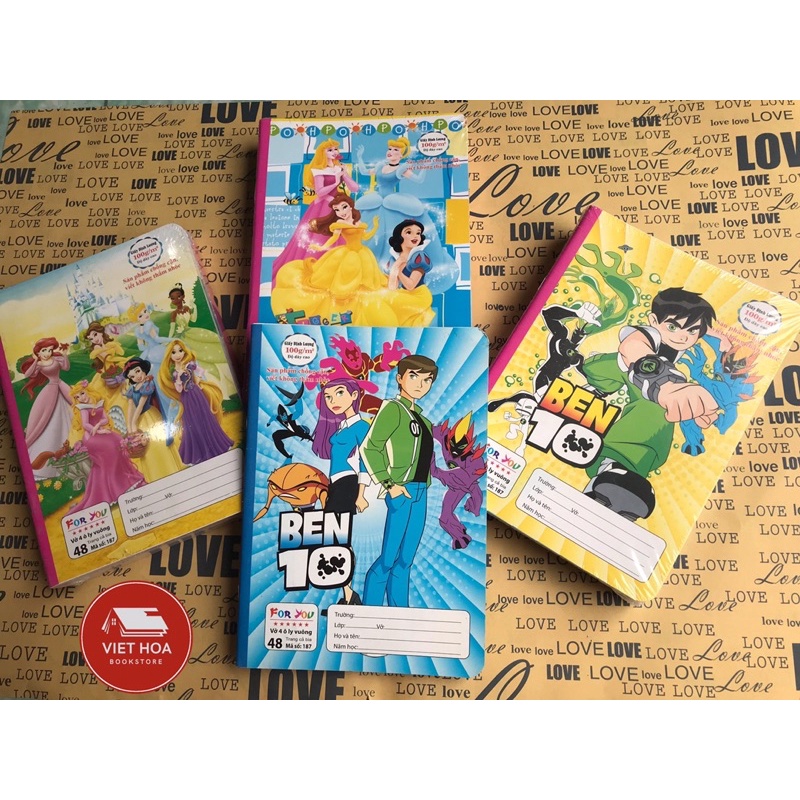 Tập 5-10 vở 4 Ôly 6 sao 48/80 trang hình công chúa, siêu nhân Phúc Thịnh
