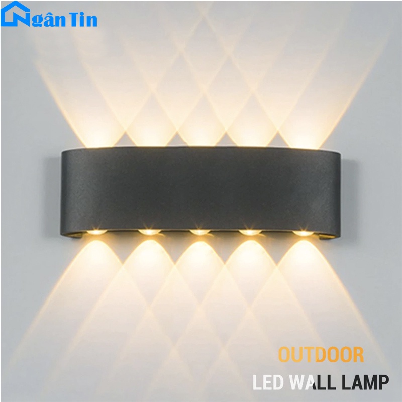 Đèn Led gắn tường treo tường trong nhà ngoài trời 2 bóng 4 bóng 6 bóng 8 bóng 10 bóng Ngân Tin