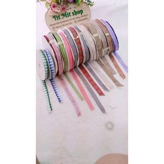 Ruy băng kẻ trang trí mũ, làm đồ handmade (phân loại hàng từ trái sang phải)