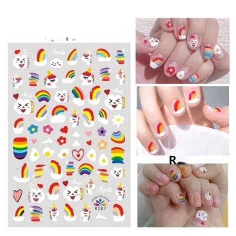 Miếng Dán Móng Tay Họa Tiết Hoa 3d Siêu Mỏng