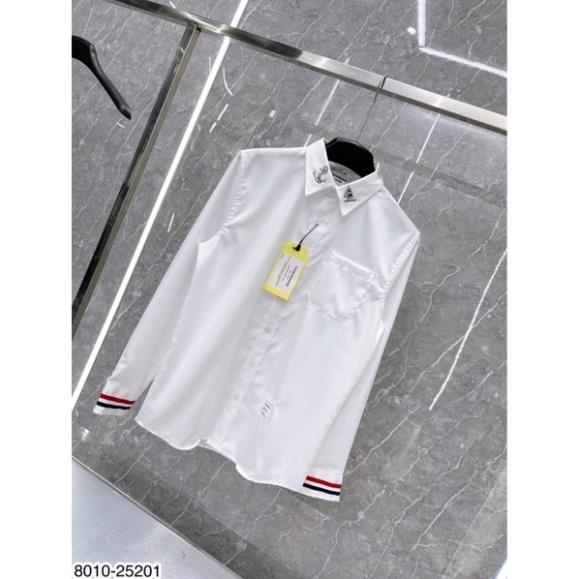 [Ảnh Thật] Áo Sơ Mi Thom Browne Cổ Thêu Hình Cao Cấp - Áo Sơ Mi Nam Thom browne Thêu Sticker