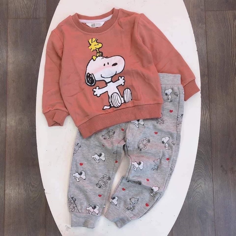 Bộ nỉ Snopy bé trai bé gái