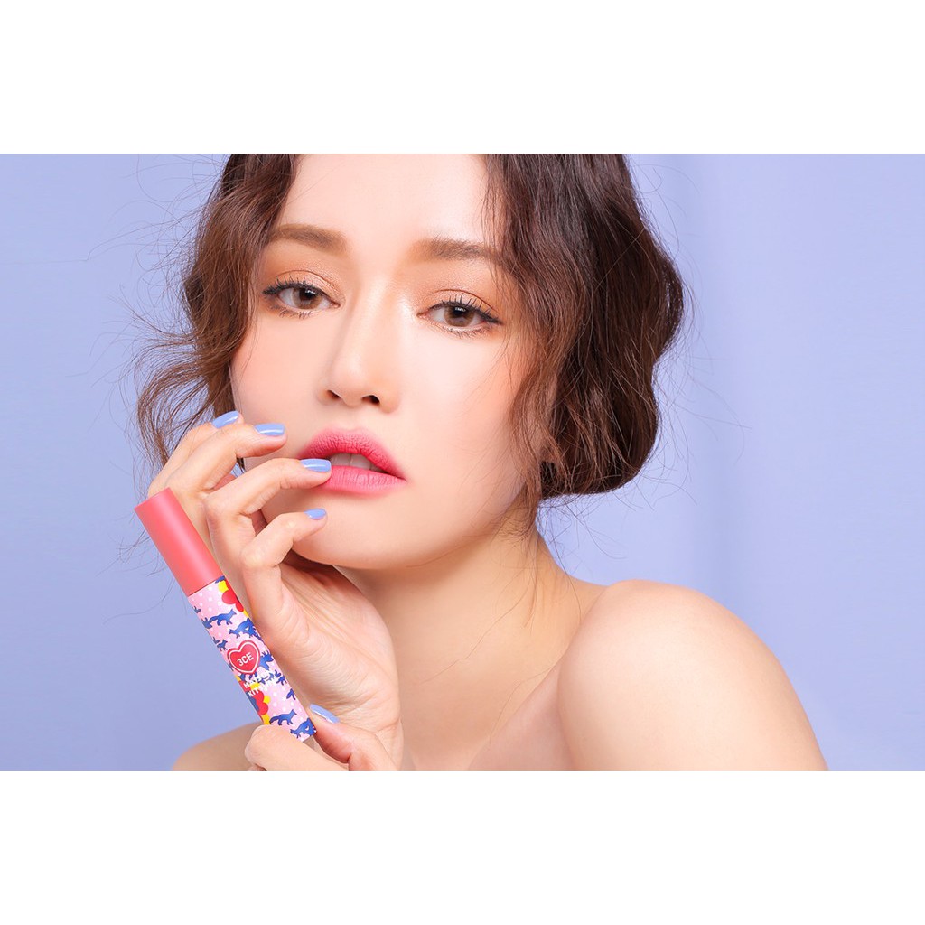 Son 3CE Kem Maison Kitsune Velvet Lip Tint Màu Strawberry Delight ( Phiên Bản Giới Hạn)