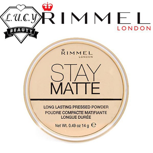 Hàng USA- Phấn phủ kiềm dầu Rimmel London Stay Matte Pressed Powder 14g Chuẩn Auth 100%