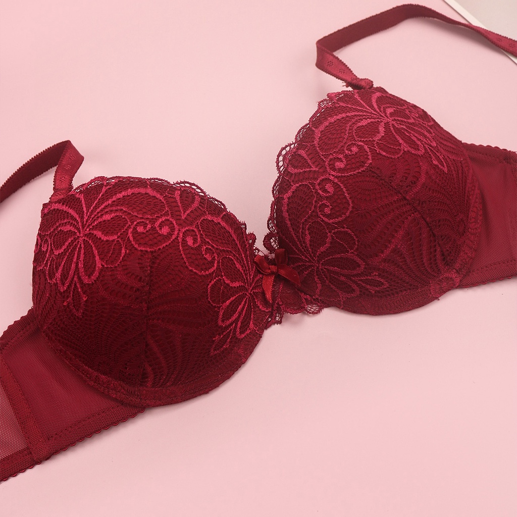 Áo Lót Nữ Cao Cấp Luperi Phối Ren Tinh Tế Bản Hai Móc Trẻ Trung Mút Đẩy Mềm Siêu Ôm Ngực Sp813