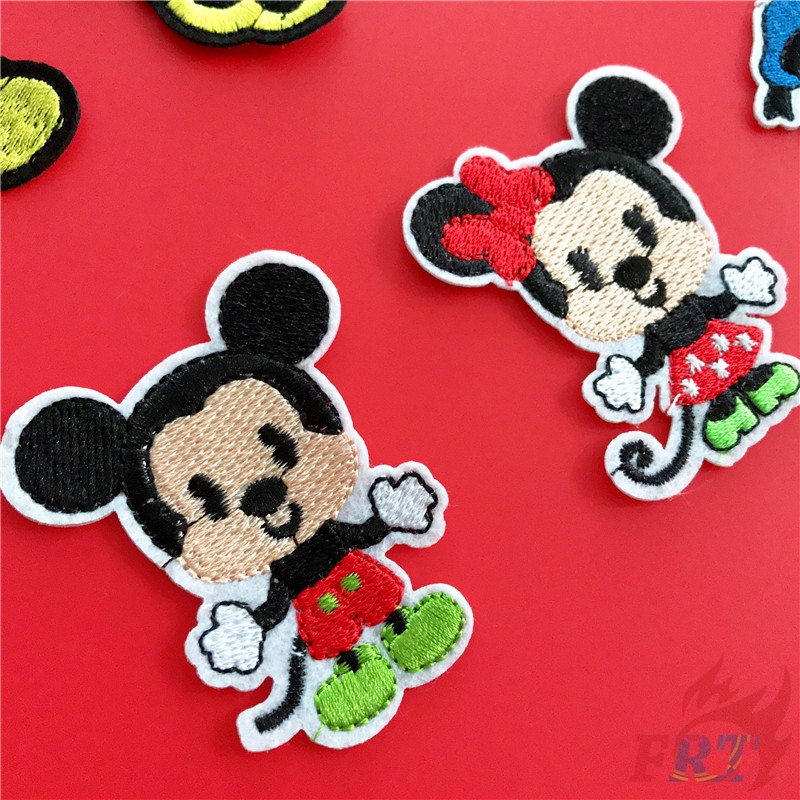 Set 2 Miếng Vá Quần Áo Hình Chuột Mickey Và Minnie / Donald