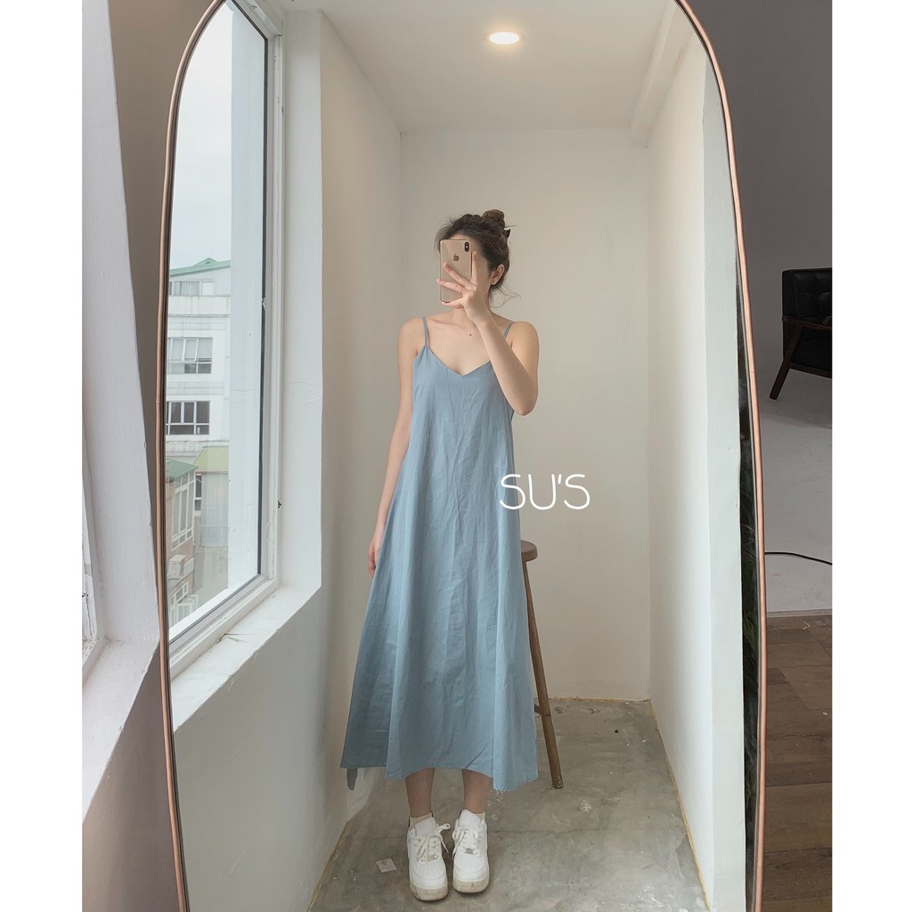 [Mã SKAMA06 giảm 8% tối đa 50K đơn 250K] Váy 2 dây đũi mềm dáng xòe V497 SUSTORE | BigBuy360 - bigbuy360.vn