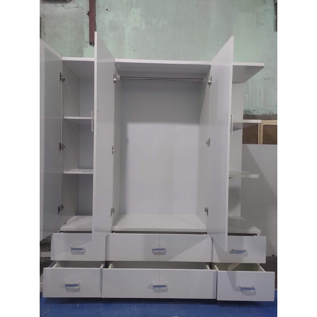 Tủ Nhựa Đài Loan 3 Cánh 1 Kệ màu trắng 422 | BigBuy360 - bigbuy360.vn