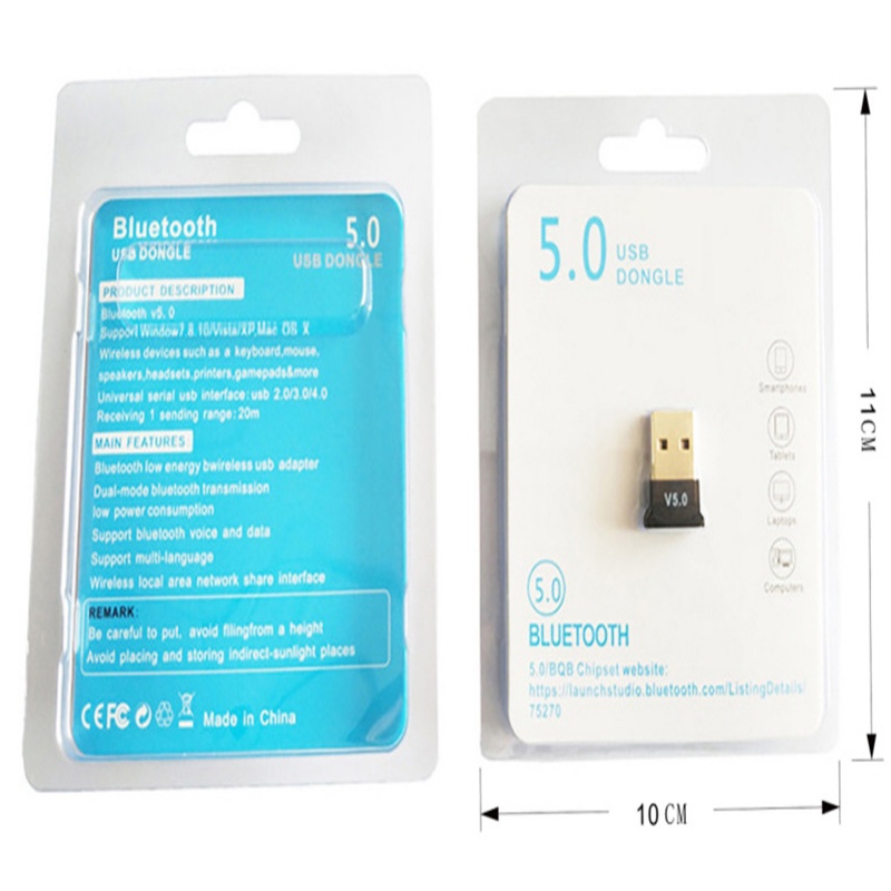 USB Bluetooth Dongle 5.0 - giúp Laptop PC thu phát sóng bluetooth kết nối