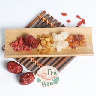 Chè Dưỡng Nhan 5 vị (Tuyết Yến, Nhựa Đào, Bồ Mễ, Kỷ Tử, Táo Đỏ mỗi loại 20gr) [Cao Cấp]