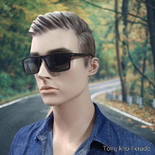 Kính nam thời trang mắt vuông FRA01 chống tia cực tím