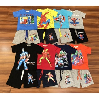 Bộ cộc tay hình Siêu nhân xuất dư bé trai H&M size 2-7T