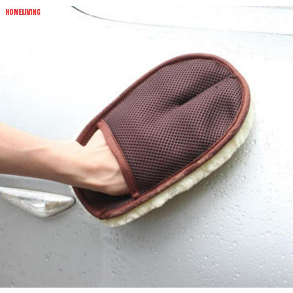 Găng Tay Lông Cừu Siêu Mềm Vệ Sinh Xe Hơi Tiện Dụng