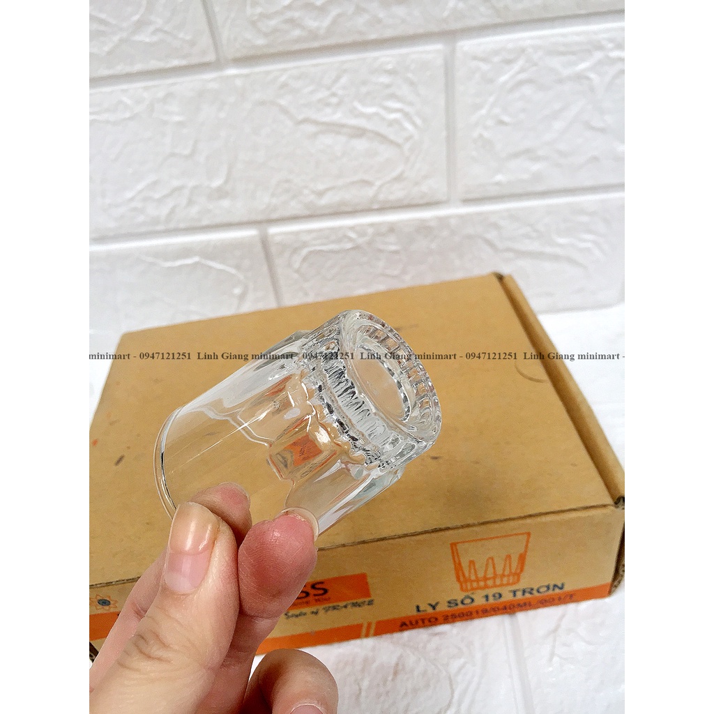 Ly rượu Việt tiệp lotus 19 trơn 40ml Cốc rượu lùn Hàng Việt Nam