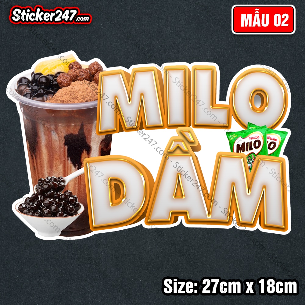Decal Size Lớn Hình Ly Trà Sữa, Milo Dầm, Soda 🌈𝑭𝒓𝒆𝒆𝒔𝒉𝒊𝒑 Đồ Trang Trí Quán Trà Sữa Bắt Mắt, Thu Hút Khách Hàng