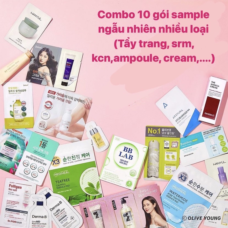 Combo 10 gói sample skincare