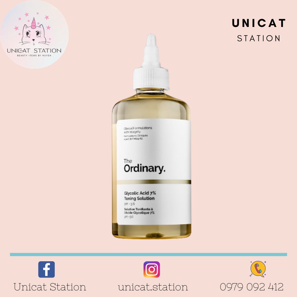 (Bản Mỹ) Nước Cân Bằng THE ORDINARY Glycolic Acid 7% Toning Solution 240ml