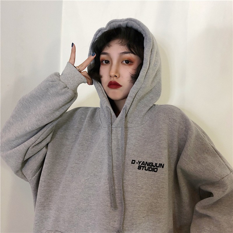 Áo hoodie nữ form rộng, áo hoodie nữ oversize có mũ trơn màu đi chơi đi học thời trang ulzzang hàn quốc | BigBuy360 - bigbuy360.vn