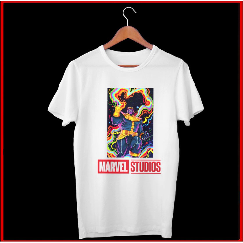 Áo Thun Unisex Vải Cotton Ngắn Tay Hình MARVEL - THANOS